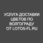 Услуга доставки цветов по Волгограду от Lotos-fl.ru приносит хорошее настроение